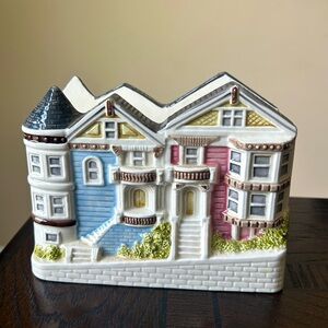 Vintage Napkin Holder | Mail Holder Victorian House by OTAGIRI Hand Painted